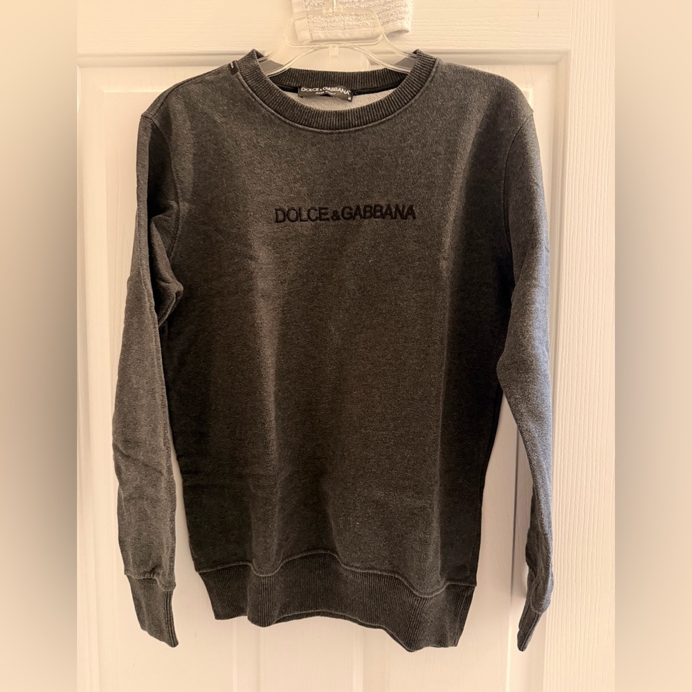 Dolce & Gabbana Men's Charcoal Crewneck Sweater